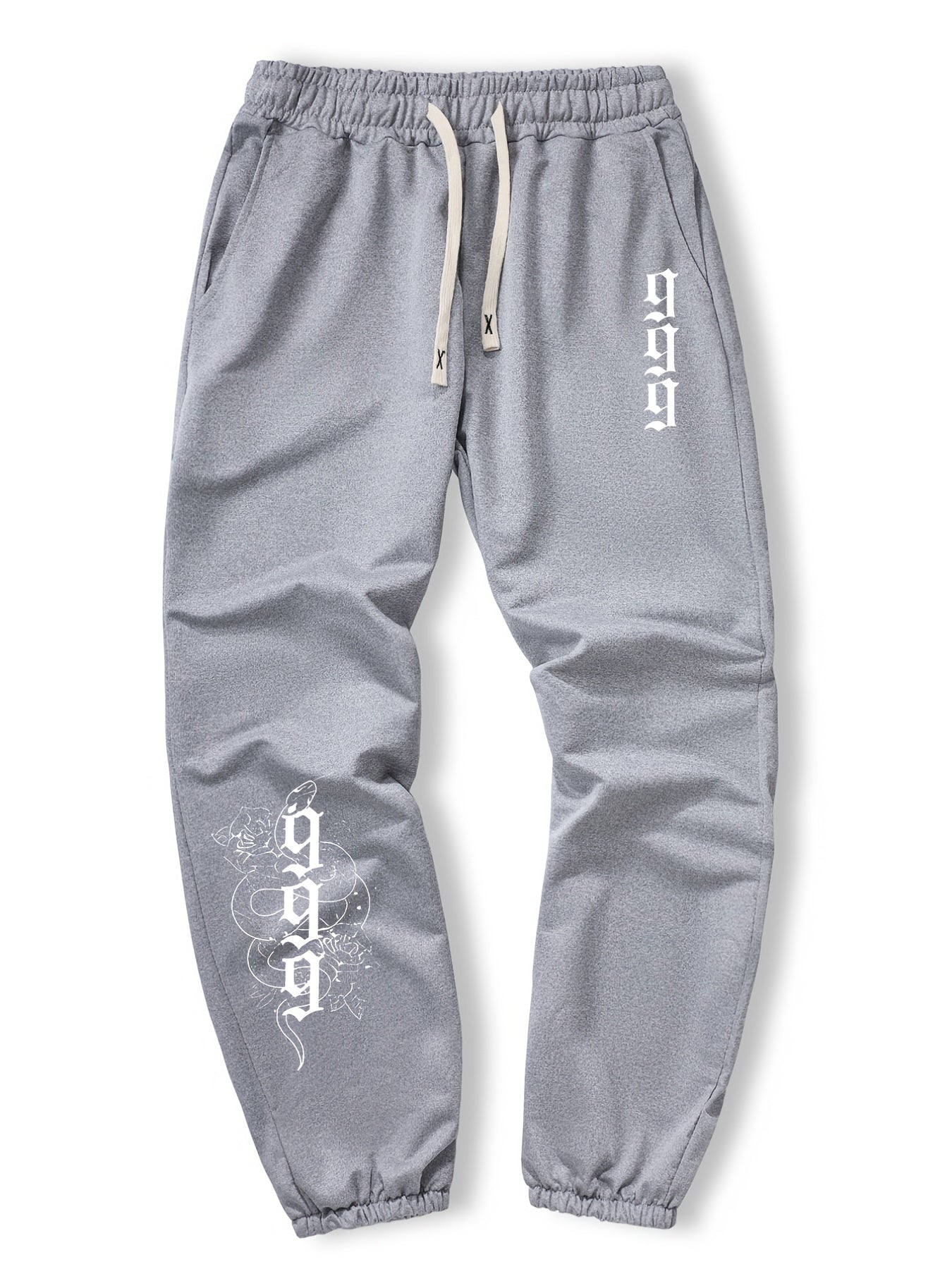 Men's Stylish Pattern Pants Casual Loose Drawstring Sweatpants