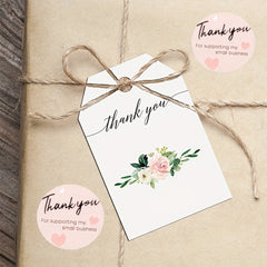 500pcs Thank You Small Business Sticker Round Holiday Gift Wrapping
