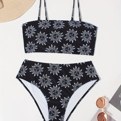 Sun Print High Stretch Cami Top & Panty Swimsuit Set