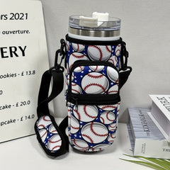 Colorful Insulated Sleeve for 40oz Cup w/ Pocket - Pattern Printed Holder