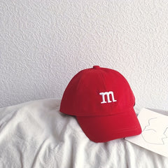 Kids Letter M Embroidery Baseball Cap Sun Protection Sunshade Hat