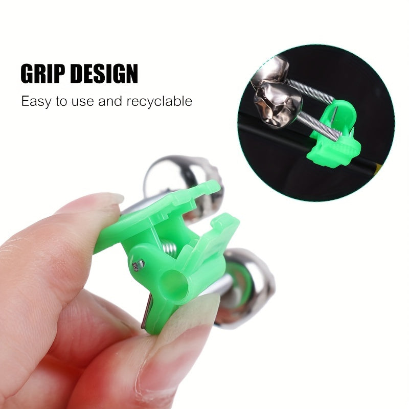 10pcs Anti Fall Fishing Bell Clamp Double Ring Bite Alarm Fishing Accessories