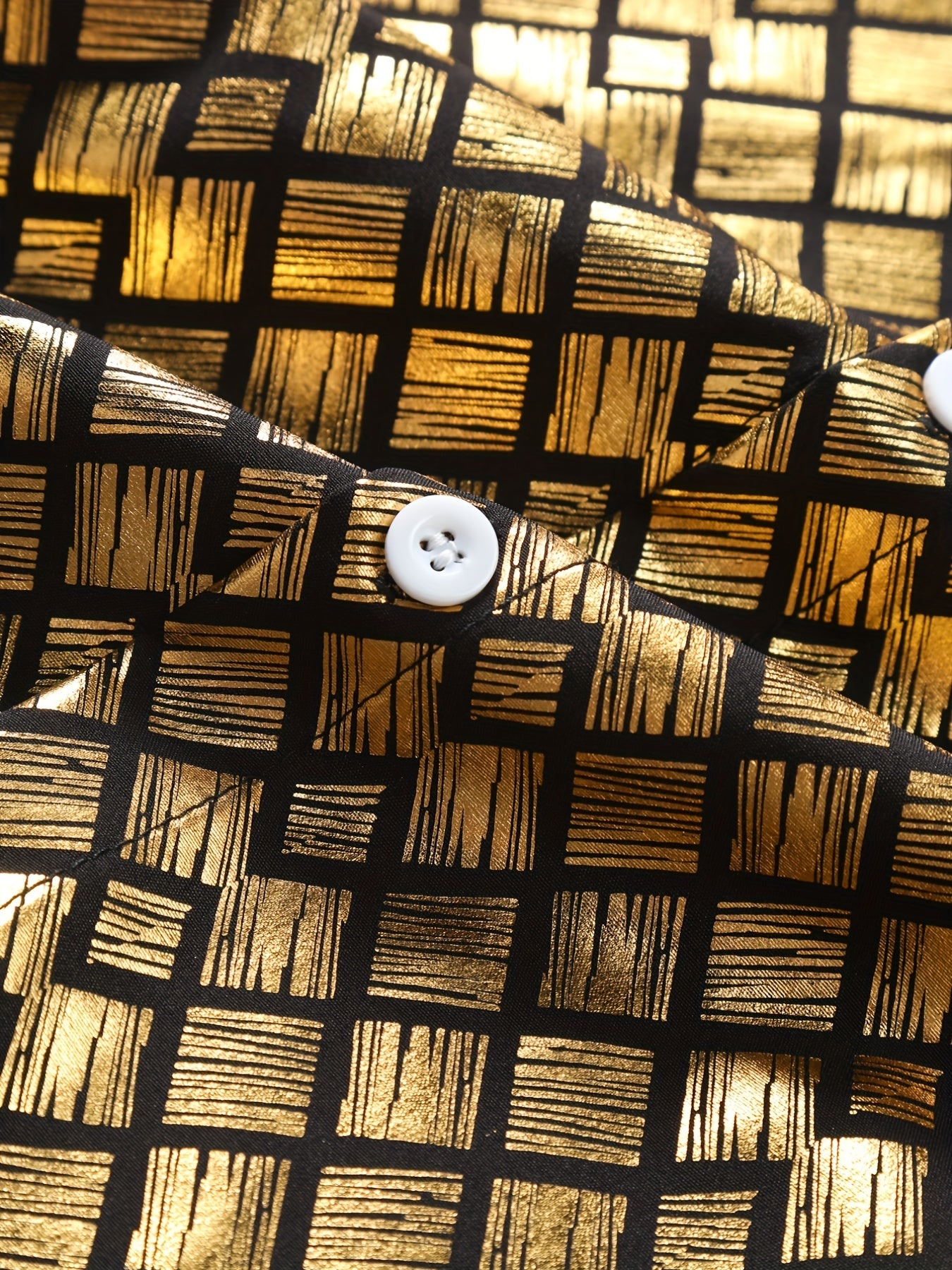 Geometric Print Men's Short Sleeve Shirt for Summer Vacation Resort