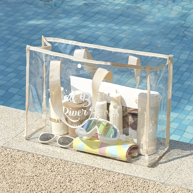 Large Capacity Transparent Swimming Bag PVC Hand Cosmetic Storage Tote