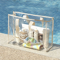 Large Capacity Transparent Swimming Bag PVC Hand Cosmetic Storage Tote