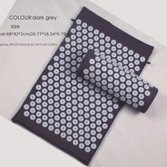 3pcs Dark Grey Yoga Mat Acupressure Pillow Bag