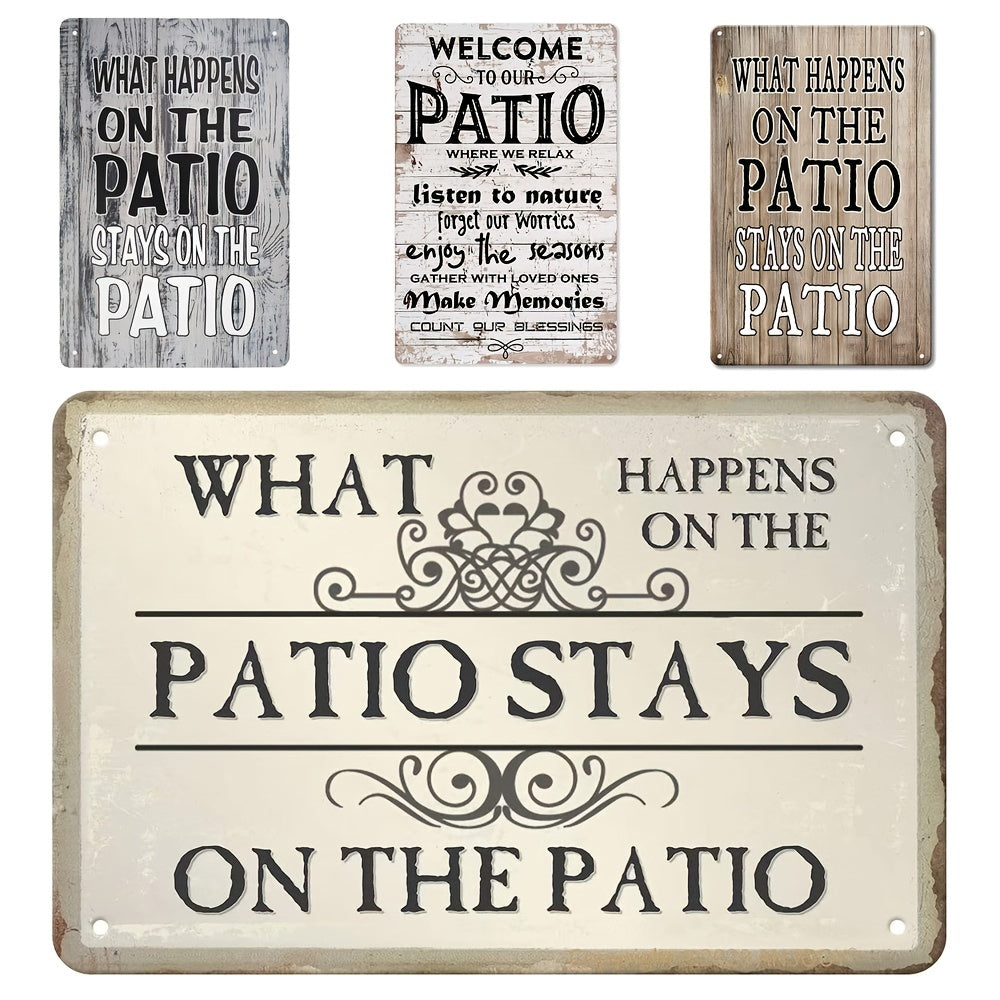 Funny Metal Tin Sign Patio Porch Signs Patio Decor Outdoor Bar Wall Decor