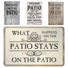 Funny Metal Tin Sign Patio Porch Signs Patio Decor Outdoor Bar Wall Decor