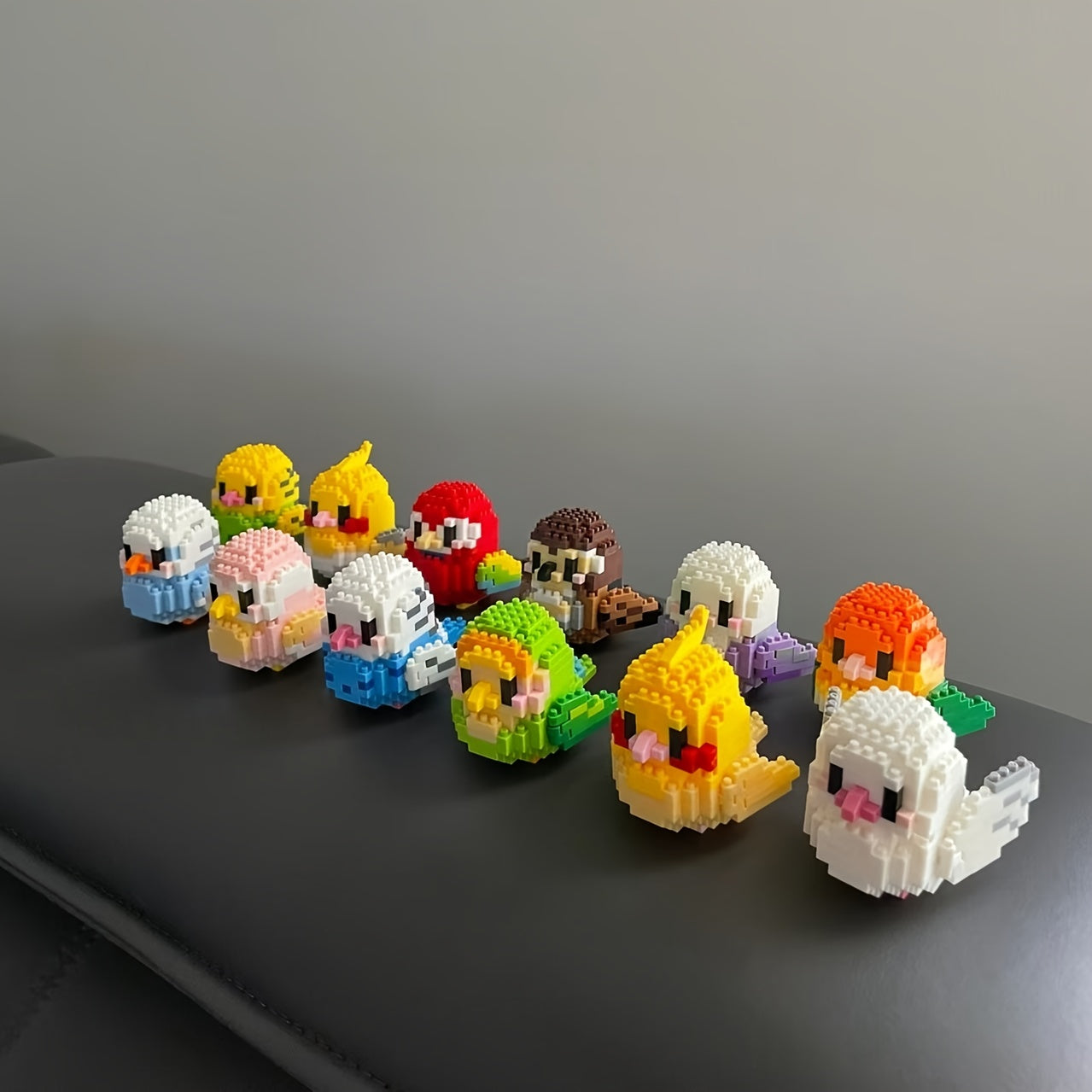 12pcs Bird Block Set DIY Cartoon Packaging Perfect Gift or Desktop Display