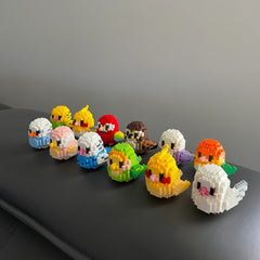 12pcs Bird Block Set DIY Cartoon Packaging Perfect Gift or Desktop Display
