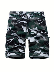 Men's Camo Denim Shorts - Casual Street Style for Summer