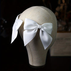Satin Bowknot Hair Clip Back Head Hair Clip Non slip Duck Billed Clip