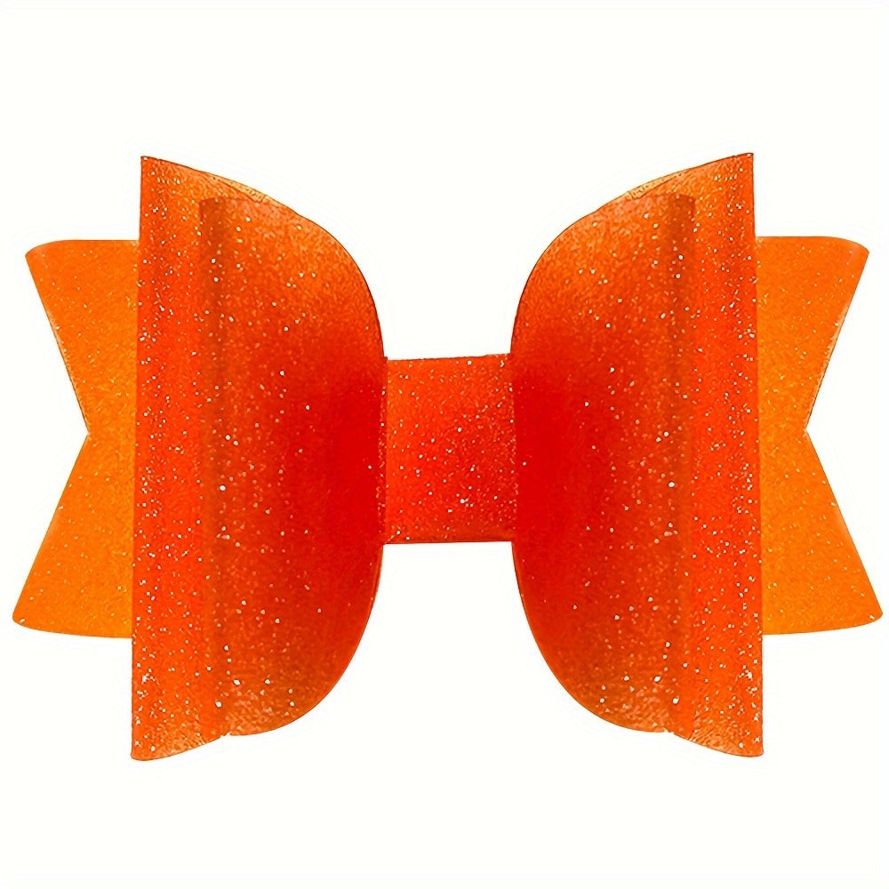 Girls Colorful Waterproof Hair Bow Clip Hairpin Headdress
