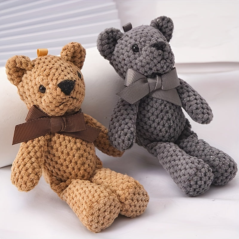 9inch Bear Stuffed Plush Toy Baby Key Pendant Doll Birthday Decor