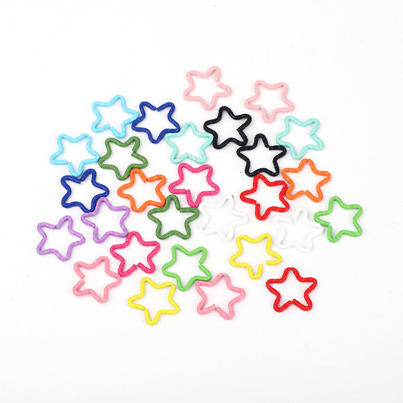 30pcs Girls Heart Star Hair Beads DIY Accessories