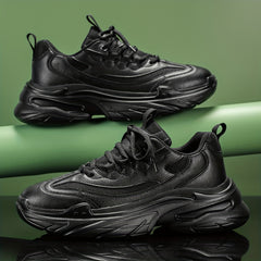 Men's Chunky Lace Up Sneakers Soft Sole for Winter & Autumn