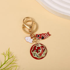 Koi Fish Metal Key Chain Bag Pendant Gift Men Women