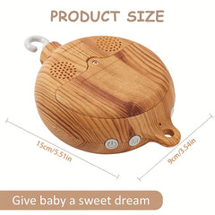 Wooden Baby Mobile Music Box with Rotating Hook Motor Operated 35 Tunes