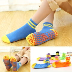6 Pairs Colorful Striped Ankle Socks for Trampoline Workouts