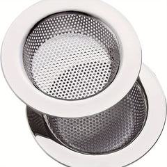 2pcs Sink Strainer Stainless Steel Large Wide Rim 4.5" Diameter Sink Basket
