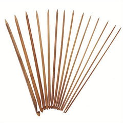 14pcs Carbonized Bamboo Crochet Kit with Storage Case