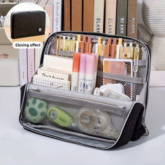Durable Pencil Pen Case Large Storage Compartments