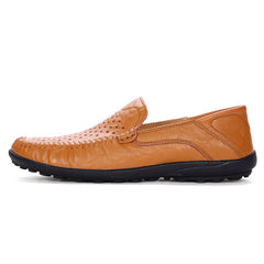 Men's Stitching Loafers Lightweight Slip On Flat Shoes