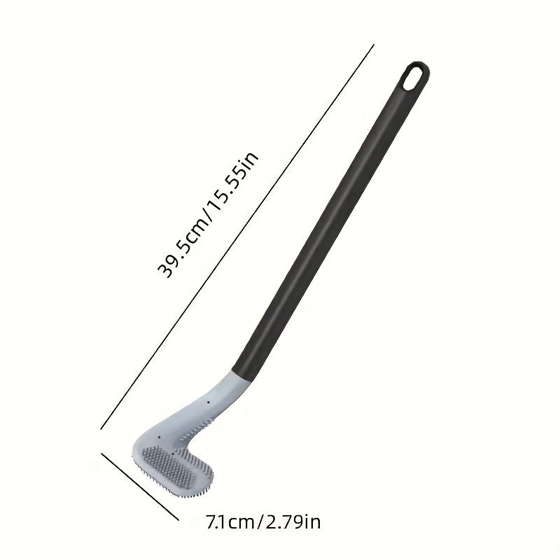 Silicone Toilet Brush with Soft Head and Long Handle