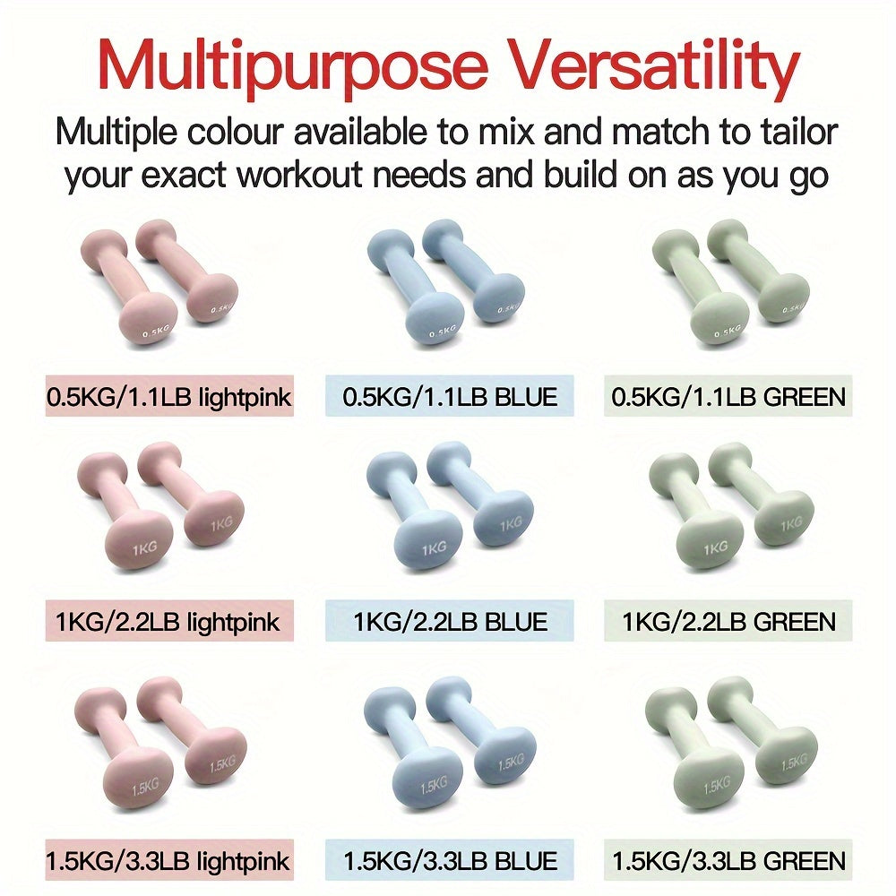 Solid Iron Dumbbell Pair for Home & Outdoor Training