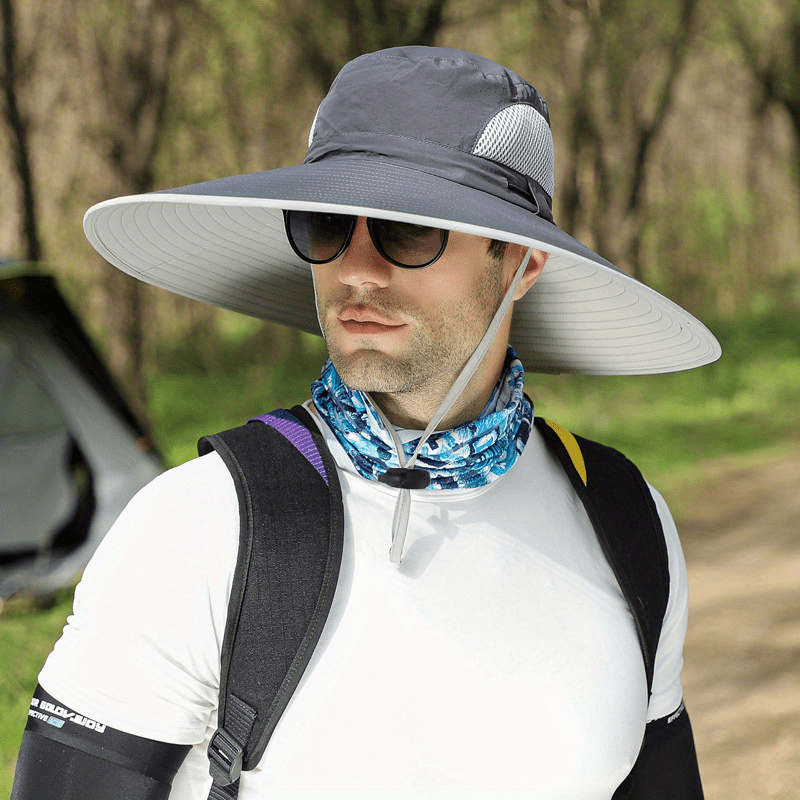 Men's Wide Brim Sun Hats UPF50 Waterproof Bucket Hat
