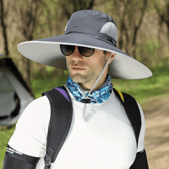Men's Wide Brim Sun Hats UPF50 Waterproof Bucket Hat