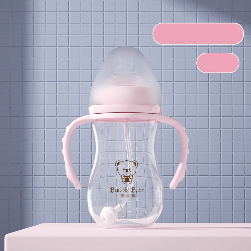 Baby Feeding Bottle Plastic Anti-fall Wide Bore Anti-flatulence Milk Bottle