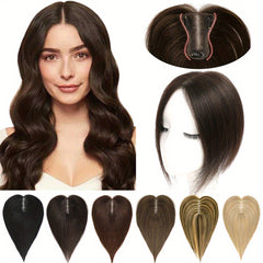 Human Hair Topper for Women, Clip-in Hair Extension, 100% Human Hair Toupee