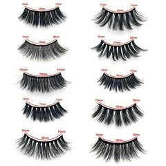 10 Pairs Magnetic Faux Mink Hair False Eyelashes Long and Curling