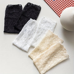 Floral Lace Mesh Socks Sweet & Mid Tube Socks Women's Stockings