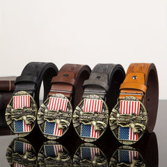 Vintage American Flag Equestrian Knight Western Belt