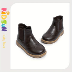 Kidsun Vintage Soft Bottom Boots For Girls Non Slip Boots With Zipper