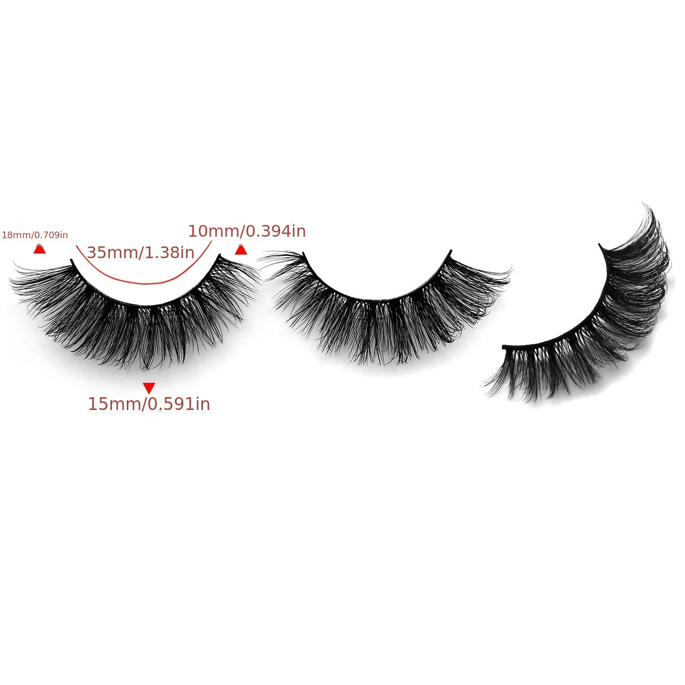 Full Strip Eyelashes Curling Fluffy Wispy False Eyelashes