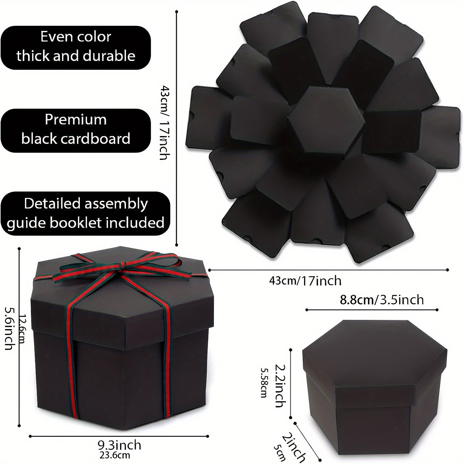 DIY Explosion Hexagonal Memory Scrapbook Photo Album Box