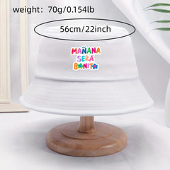 Colorful Letter Print Bucket Hat Women