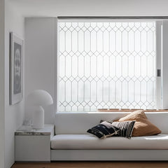 Morocco Frosted Privacy Window Film Stained Glass Style Tint