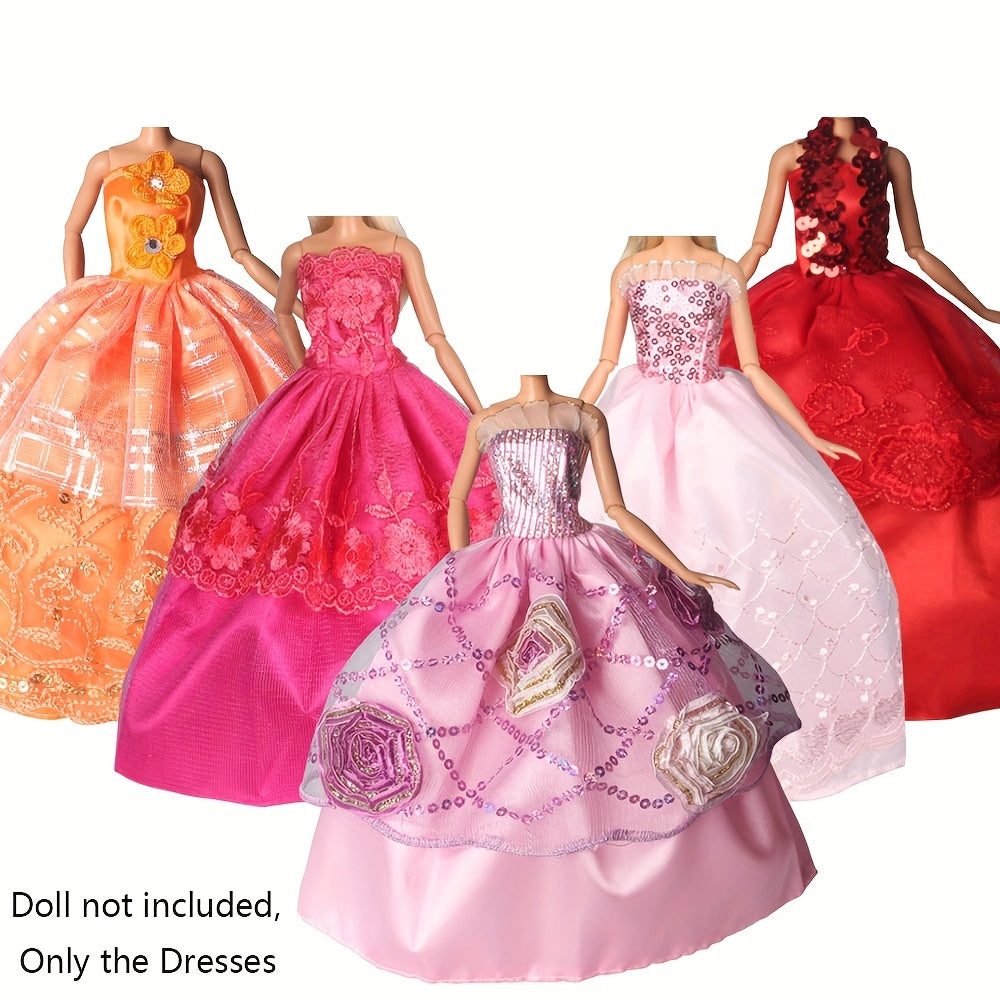 5pcs Doll Clothes Wedding Gowns Party Dresses for 29 Figures