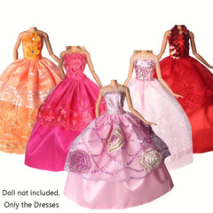 5pcs Doll Clothes Wedding Gowns Party Dresses for 29 Figures