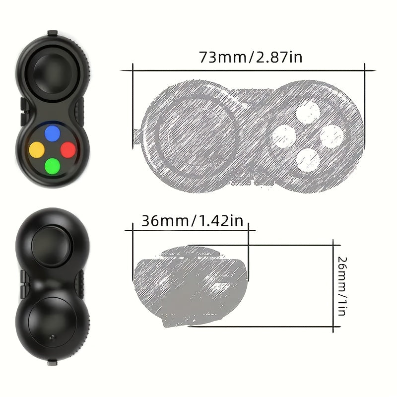 Fidget Controller Stress Relief Toy with Colorful Buttons for Relax & Focus