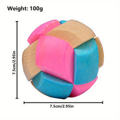 Wooden Puzzle Toys Kongming Locks Luban Locks Football 24 Locks 6 Tong