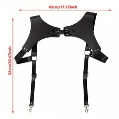 Men's PU Leather Suspender Belt for Costume Party Club