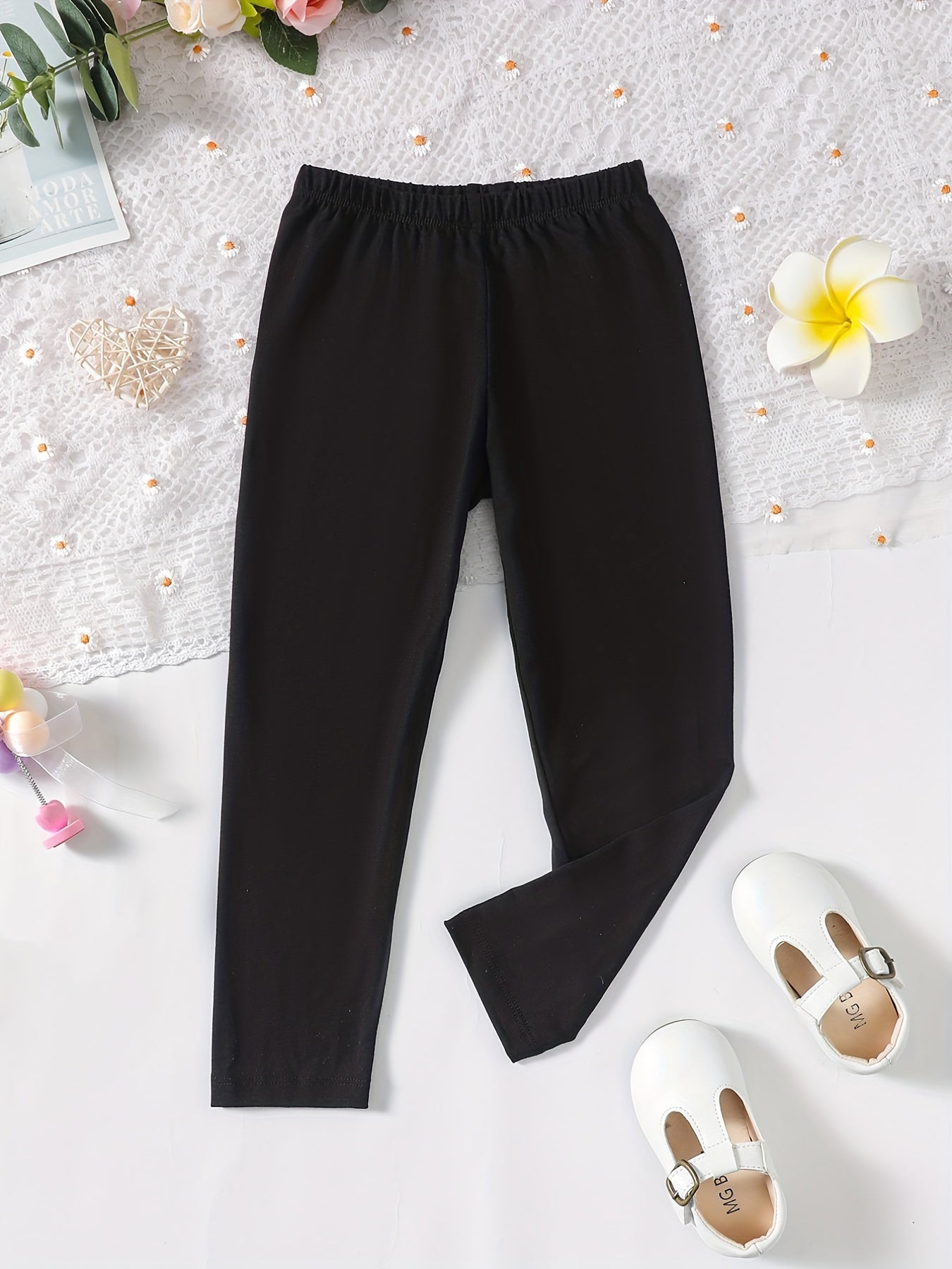 Girls' High Stretch Legging Pants Kids Sports Casual Outfit