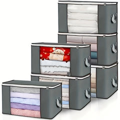Large Capacity Folding Clothes Storage Bag with Window & Handles