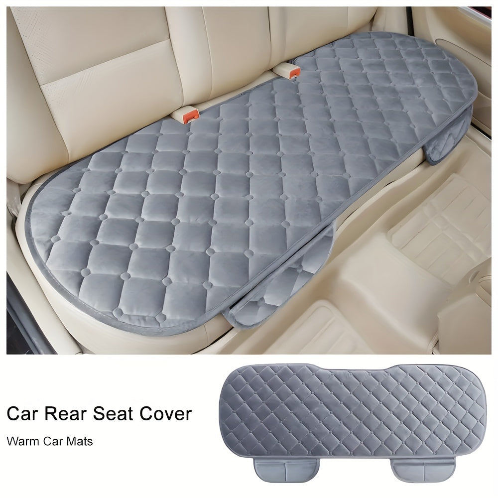 Plush Car Back Seat Cover Rear Protector Mat Auto Chair Cushion