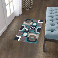 Soft Geometric Floor Mat Quick Dry Absorbent Bath Mat